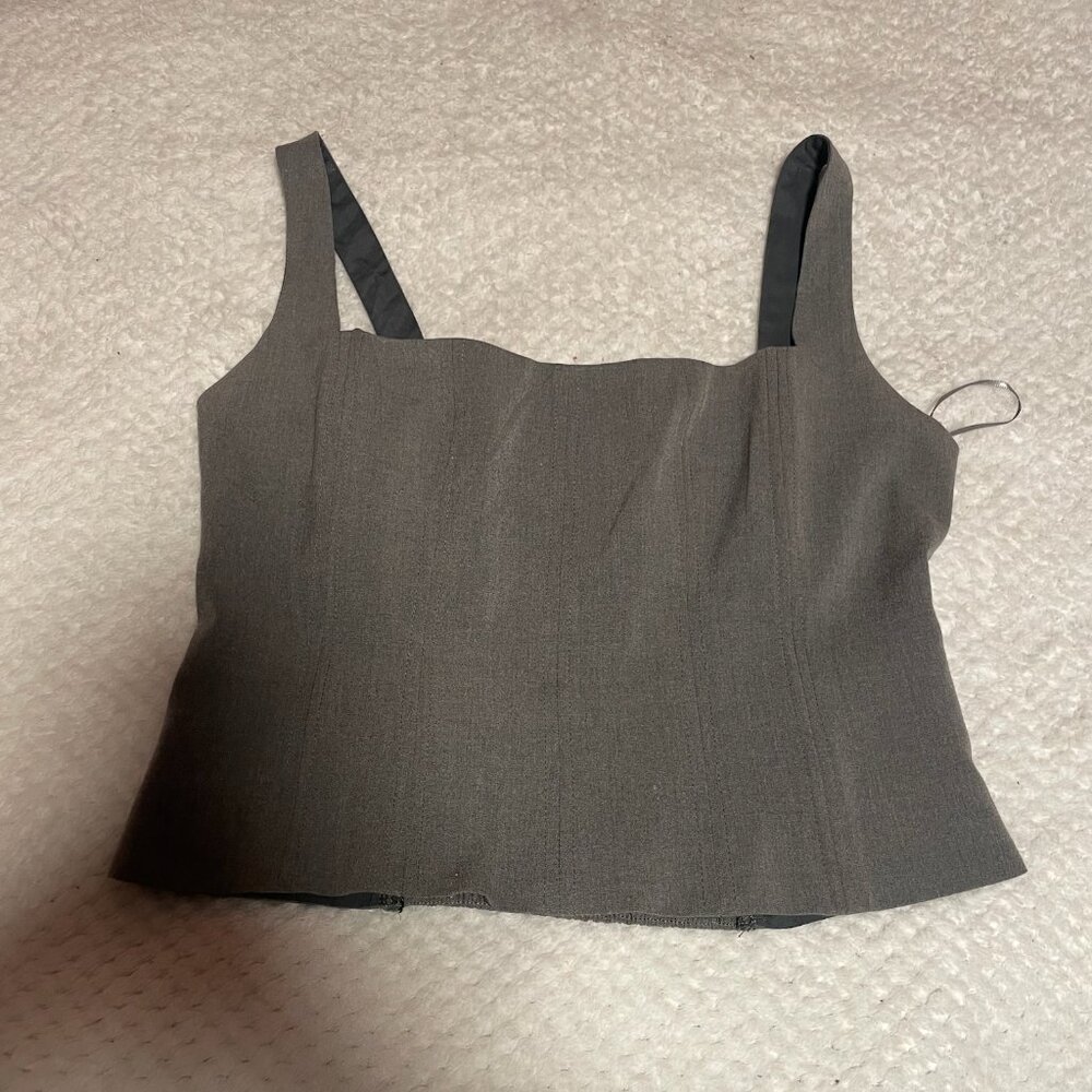 Y2k office siren grey Corset Top